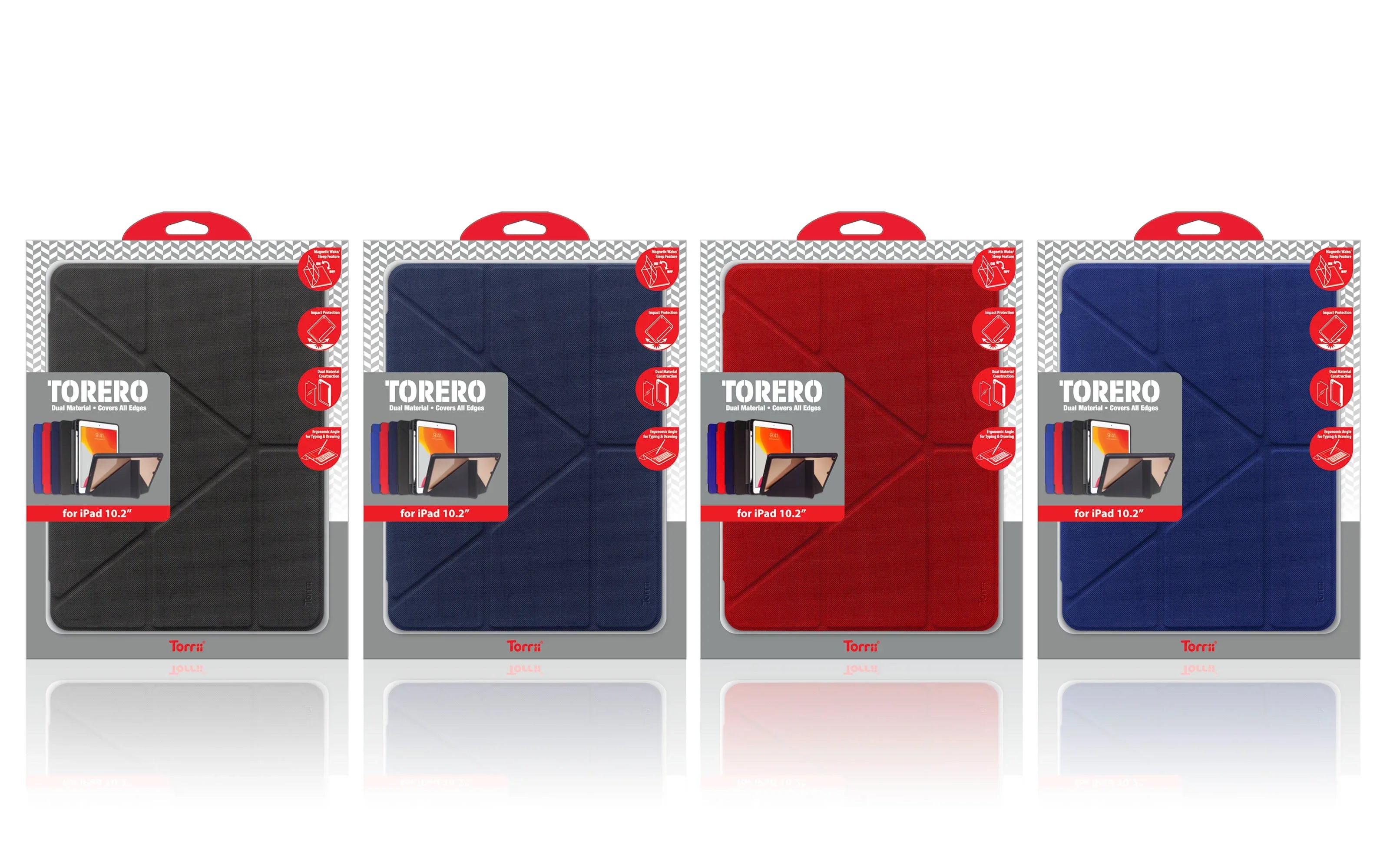Torrii Torero Case With Pencil Slot For Apple iPad 10.2 (2019) - Red - Tashqila Torrii Torero Case With Pencil Slot For Apple iPad 10.2 (2019) - Red - Tashqila